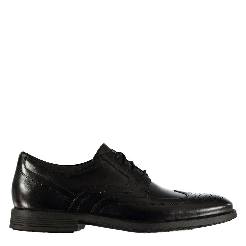 Rockport Men's Modern Wing Oxfords - Black - USA (7354IXNDL)